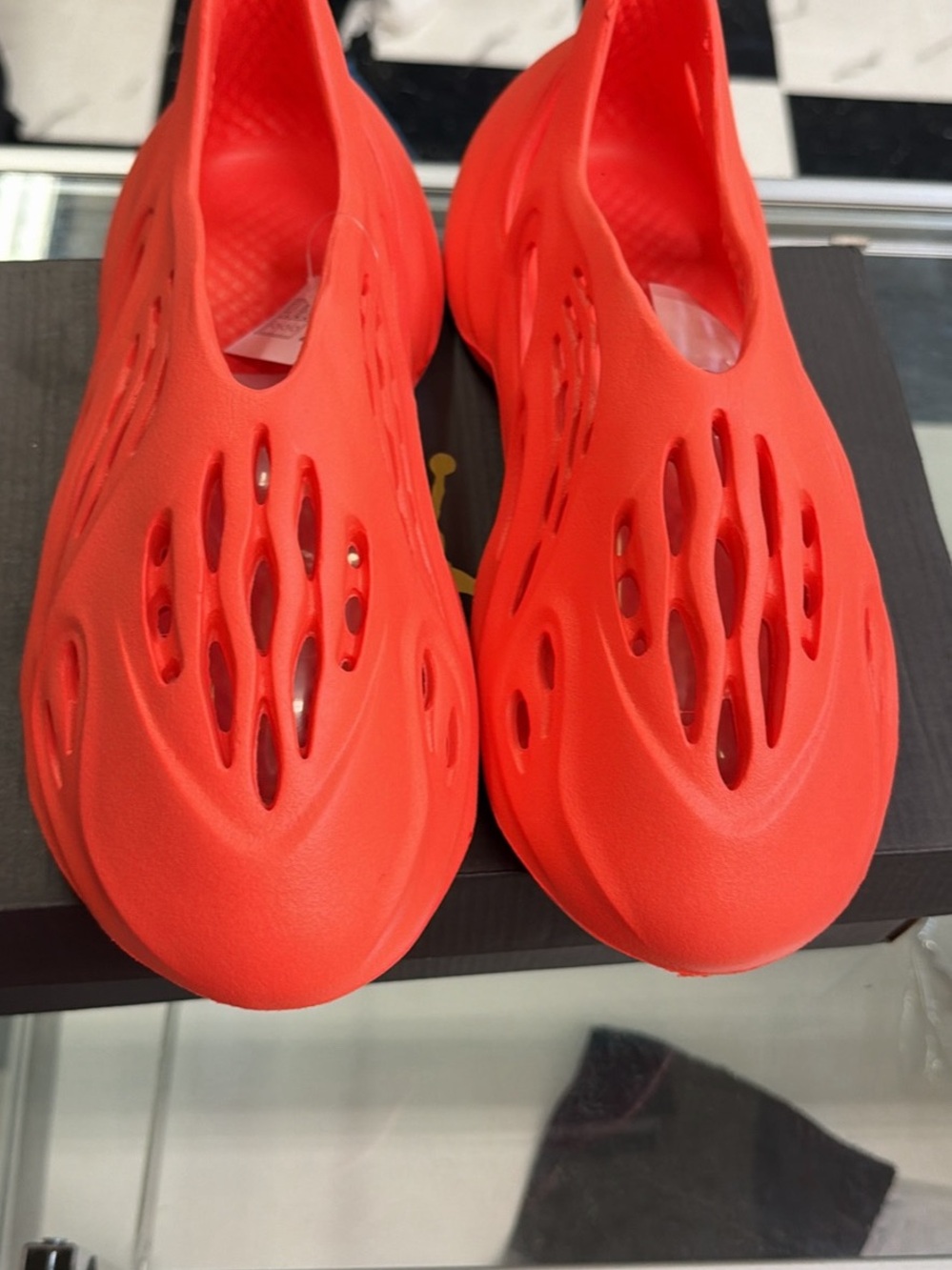 Bold Red Slip-On Foam Mules for Everyday Comfort